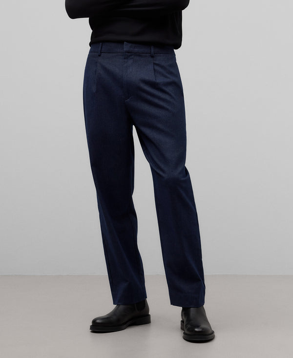 Navy blue cotton trousers man in navy blue