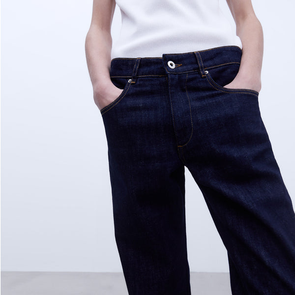 Blue Washed Denim Trousers