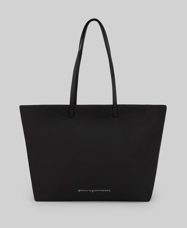 Vertical shopper bag woman in black