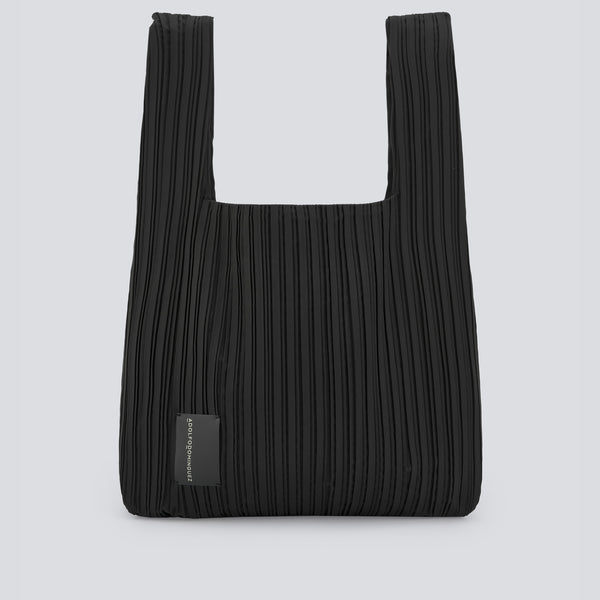 Black Black Crinkle Large Shopper Bag