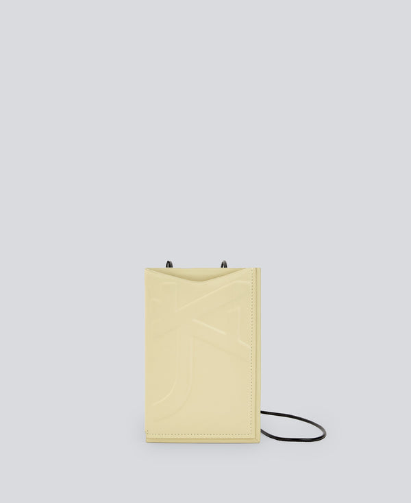 Light Yellow Responsible Leather Mobile Phone Holder