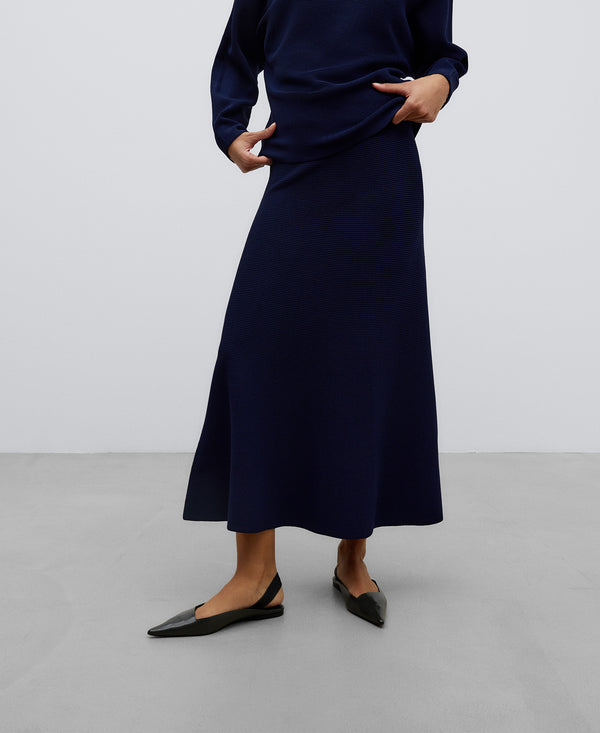 Navy Blue Navy Blue A-Line Skirt