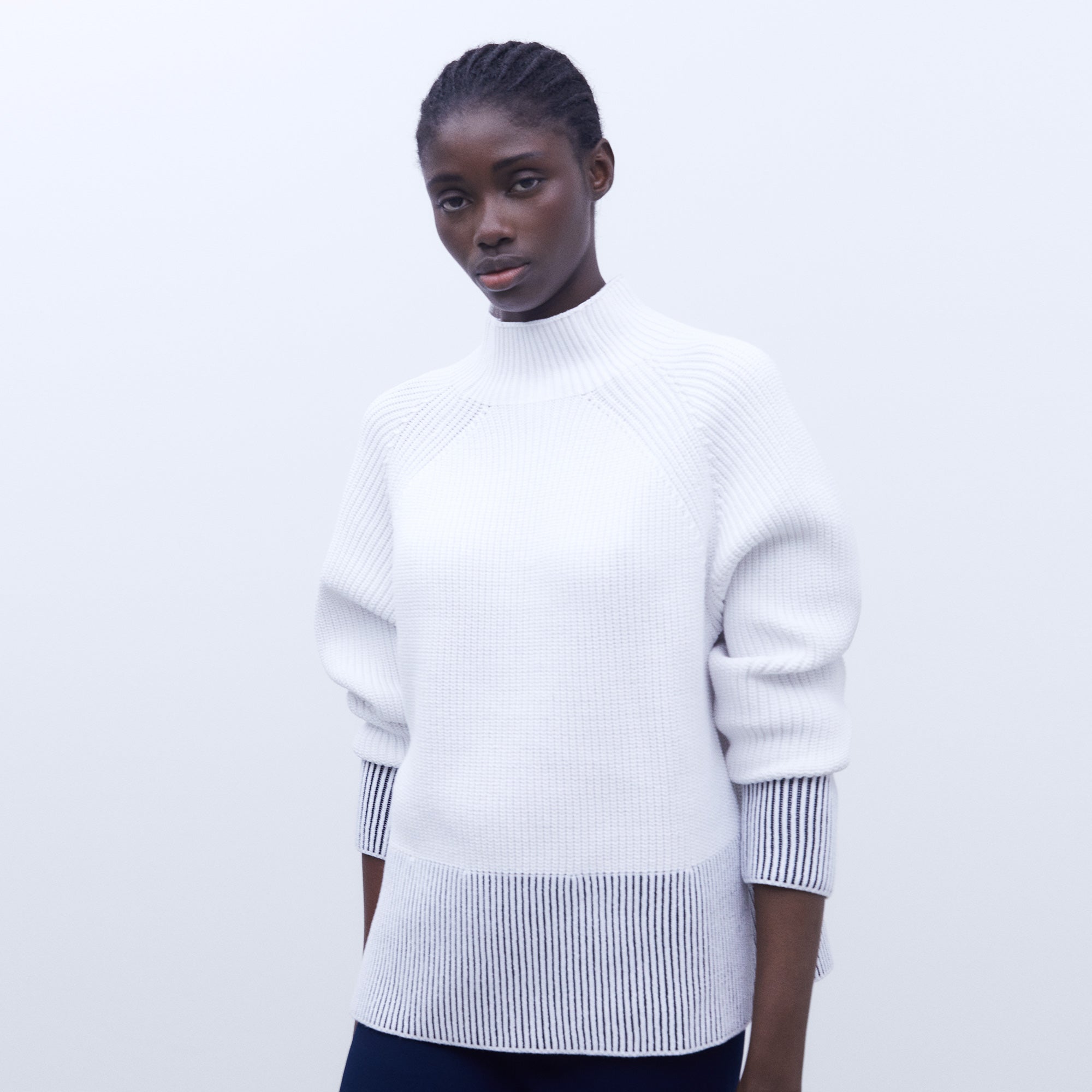 Perkins Collar Sweater - White | Adolfo Dominguez – Adolfo Dominguez ...