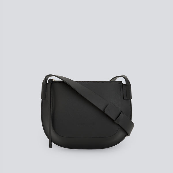 Classic Black Leather Crossbody Bag
