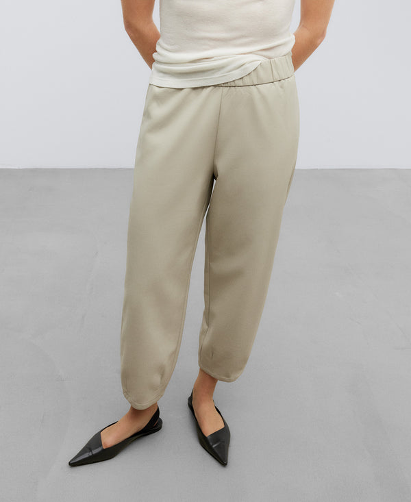 Taupe Beige Leather Non Leather Jogger