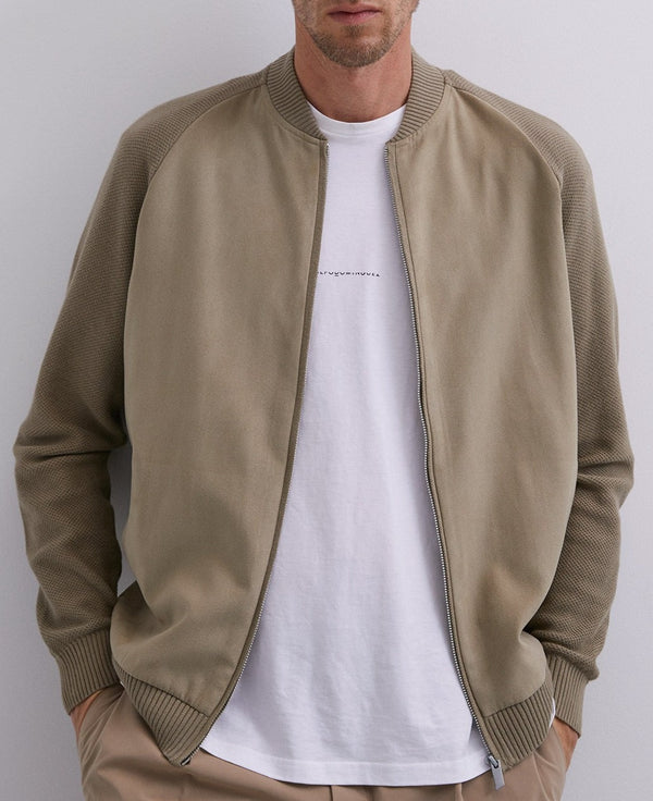 Ike Green Cardigan With Varsity Collar