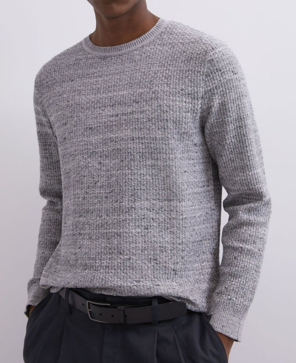 Grey Organic Cotton Crew Neck Sweater