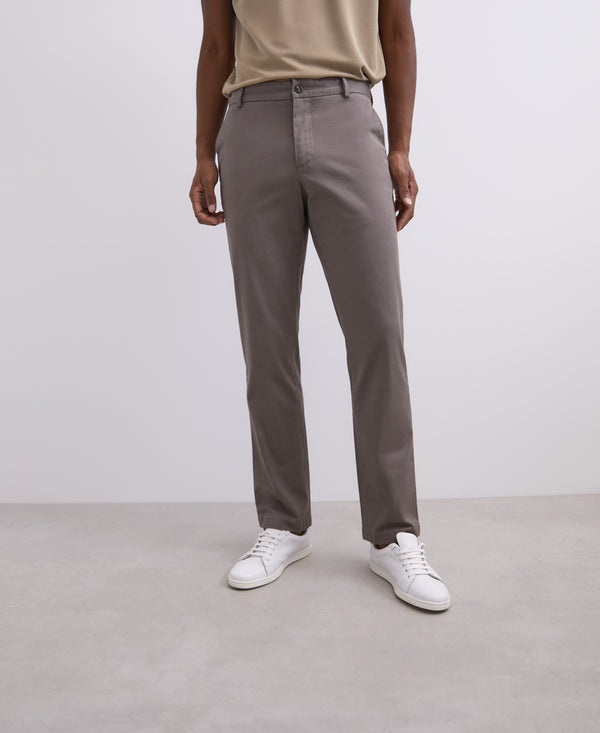 Grey Organic Cotton Chino Trousers