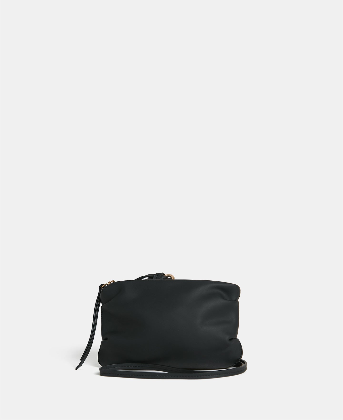 Black Medium Recycled Polyester Shoulder Bag | Adolfo Dominguez ...
