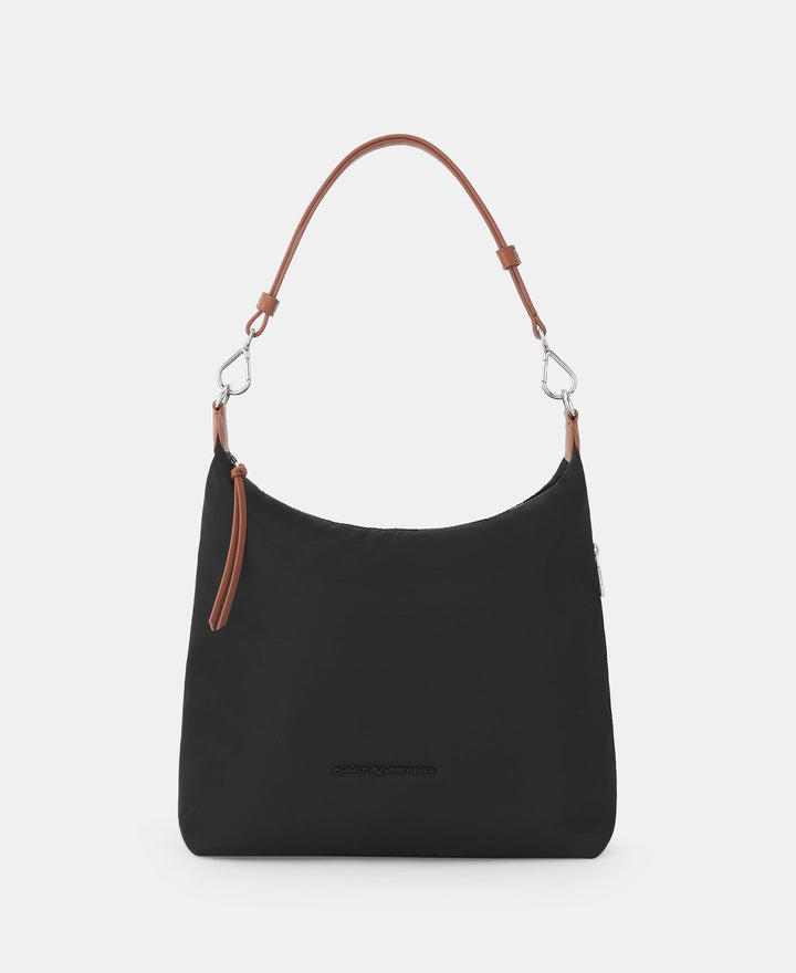 Women Bags | Black Nylon Hobo by Spanish designer Adolfo Dominguez