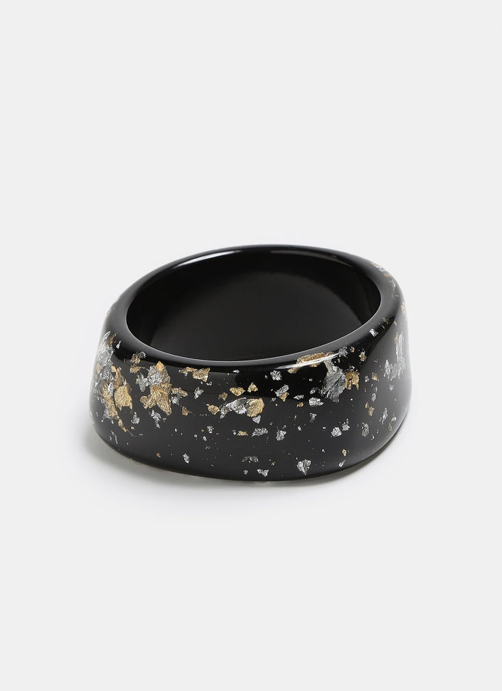 Women Bracelet | Black Resin Narrow Band Bracelet by Spanish designer Adolfo Dominguez