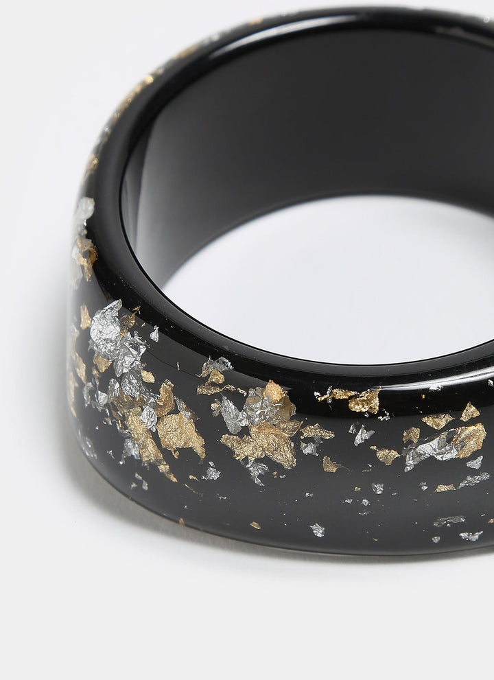 Women Bracelet | Black Resin Narrow Band Bracelet by Spanish designer Adolfo Dominguez