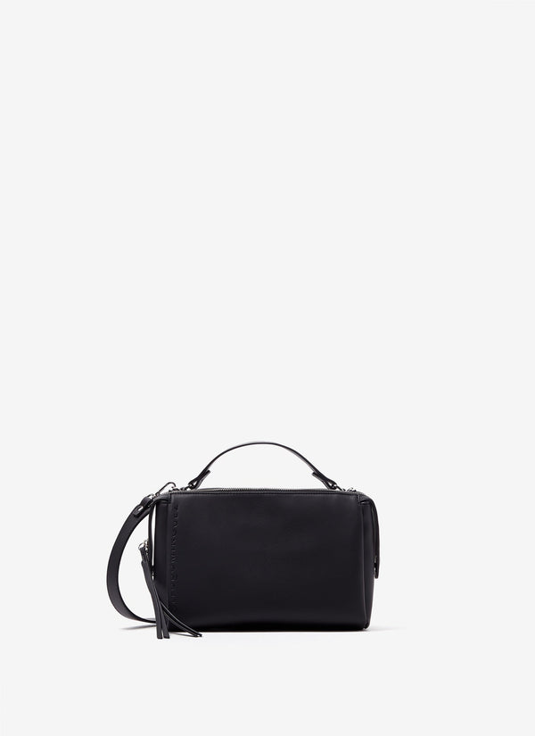 Women Bags | Black Vegan Leather City Bag by Spanish designer Adolfo Dominguez