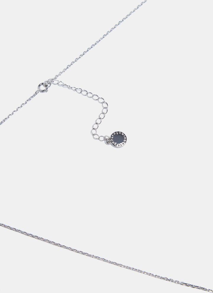 Women Necklace | Blue Long Necklace With Leaf Pendant by Spanish designer Adolfo Dominguez