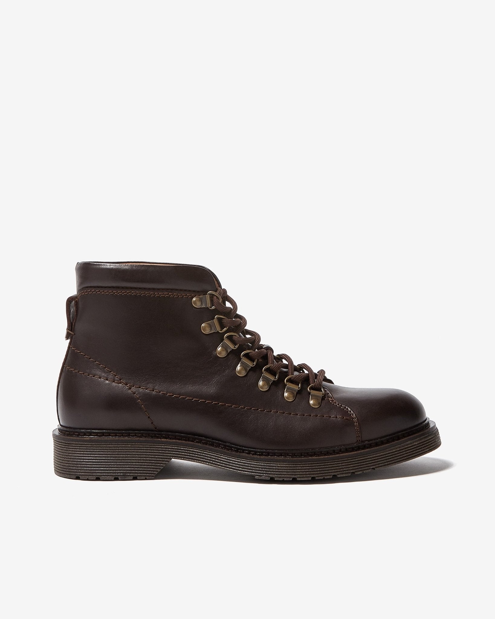 Brown Leather Military Ankle Boots | Adolfo Dominguez – Adolfo ...