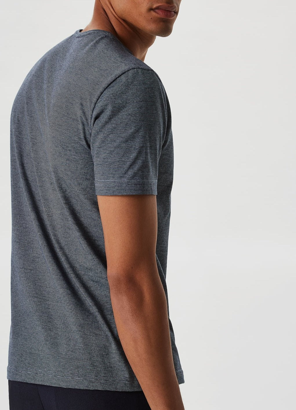 Men T-Shirt (Short Sleeve) | Crew Neckline Textured T-Shirt by Spanish designer Adolfo Dominguez