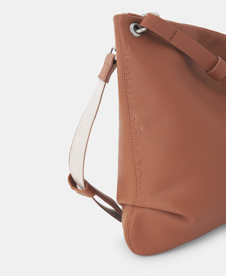 Women Bags | Dark Buff Vegan Leather Hobo by Spanish designer Adolfo Dominguez