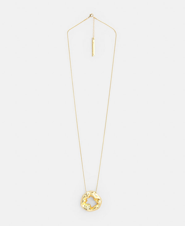 Women Necklace | Gold Organic Nature Necklace In Zinc by Spanish designer Adolfo Dominguez