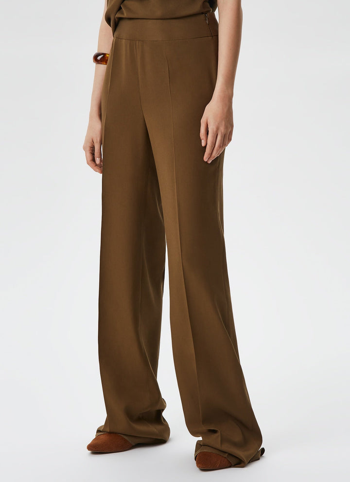 Women Trousers | Green Lyocell Iria Trousers by Spanish designer Adolfo Dominguez