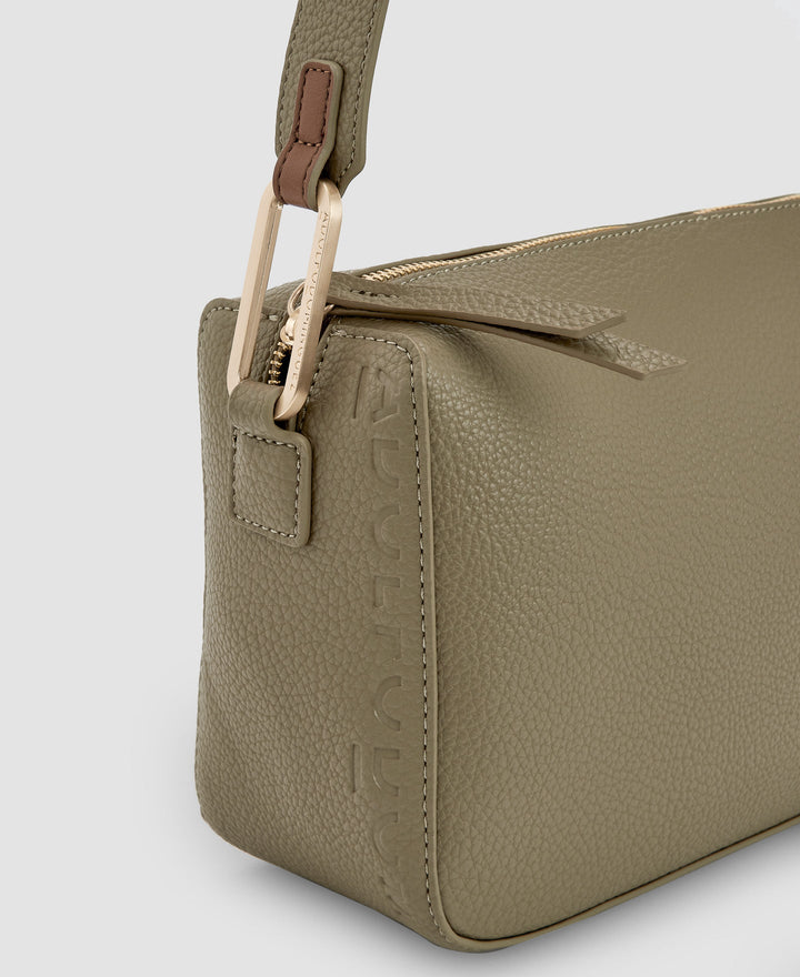 Women Bags | Green Recycled Material Shoulder Bag by Spanish designer Adolfo Dominguez