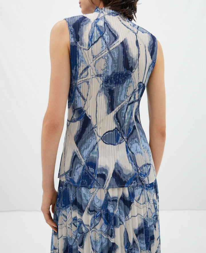 Women Top | Multicolour Printed Crinkle Top by Spanish designer Adolfo Dominguez