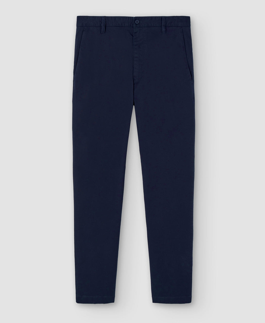 Men Trousers | Navy Blue Stretch Cotton Chino Trousers by Spanish designer Adolfo Dominguez