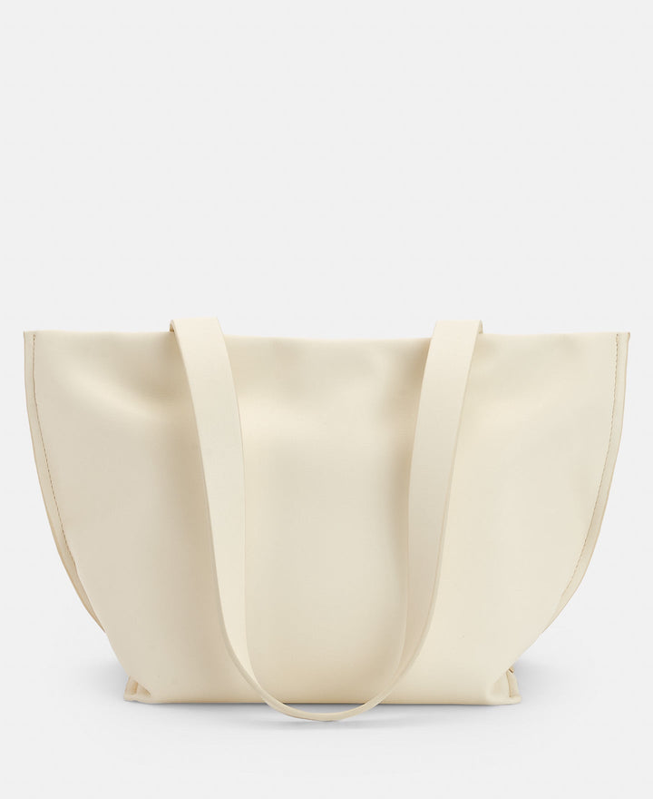 Women Bags | Off White Recycled Polyurethane Basket by Spanish designer Adolfo Dominguez