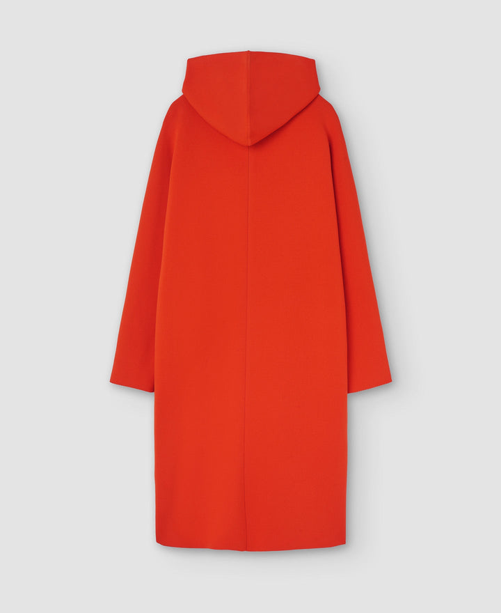 Women Coat | Red Recycled Nylon Double Faced Coat by Spanish designer Adolfo Dominguez