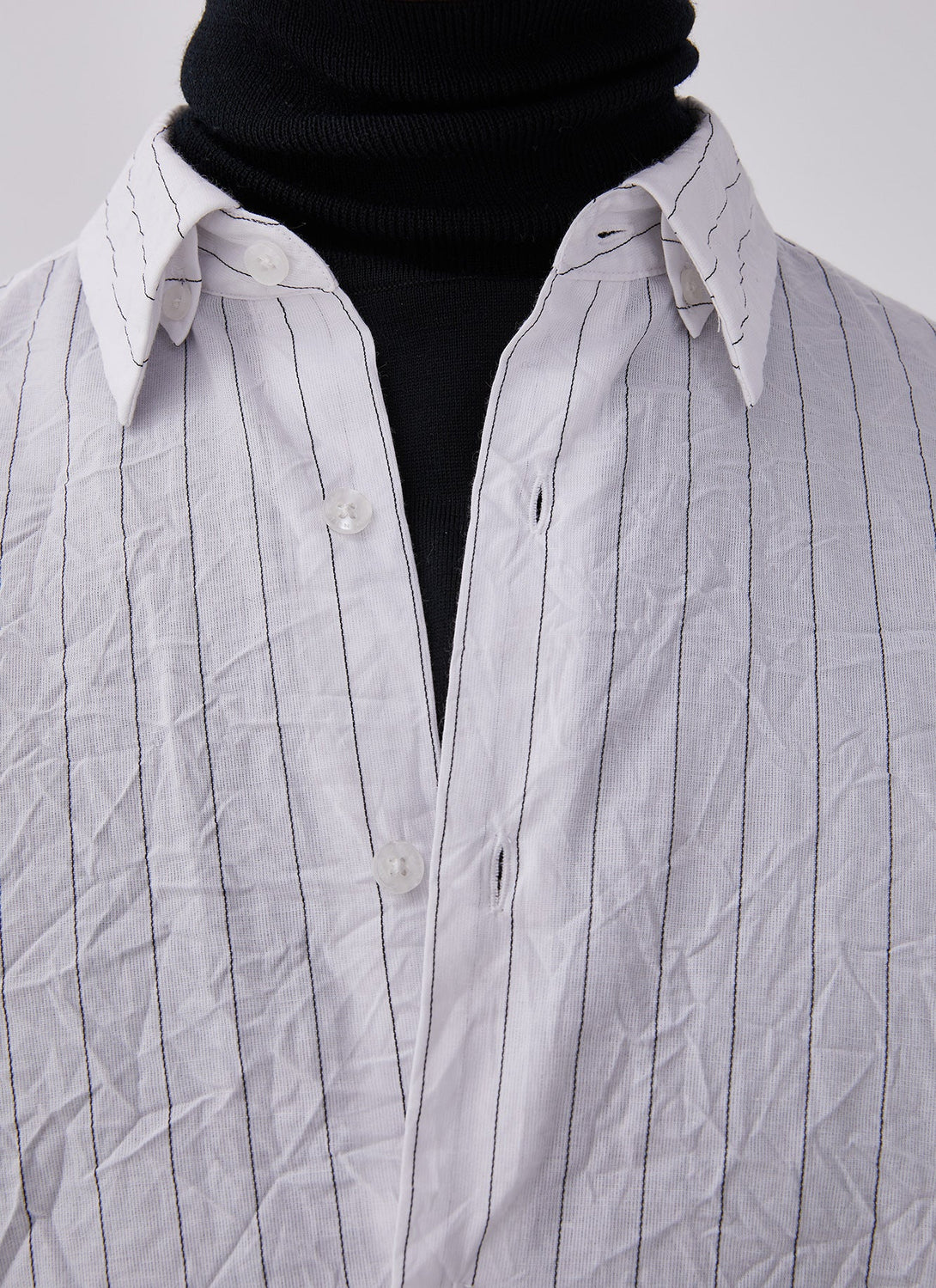 Men Shirt | White And Black Contrasting Striped Shirt by Spanish designer Adolfo Dominguez