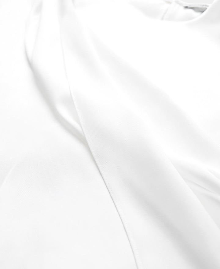 Women Shirt | White Blouse With Multi-Position Scarf by Spanish designer Adolfo Dominguez