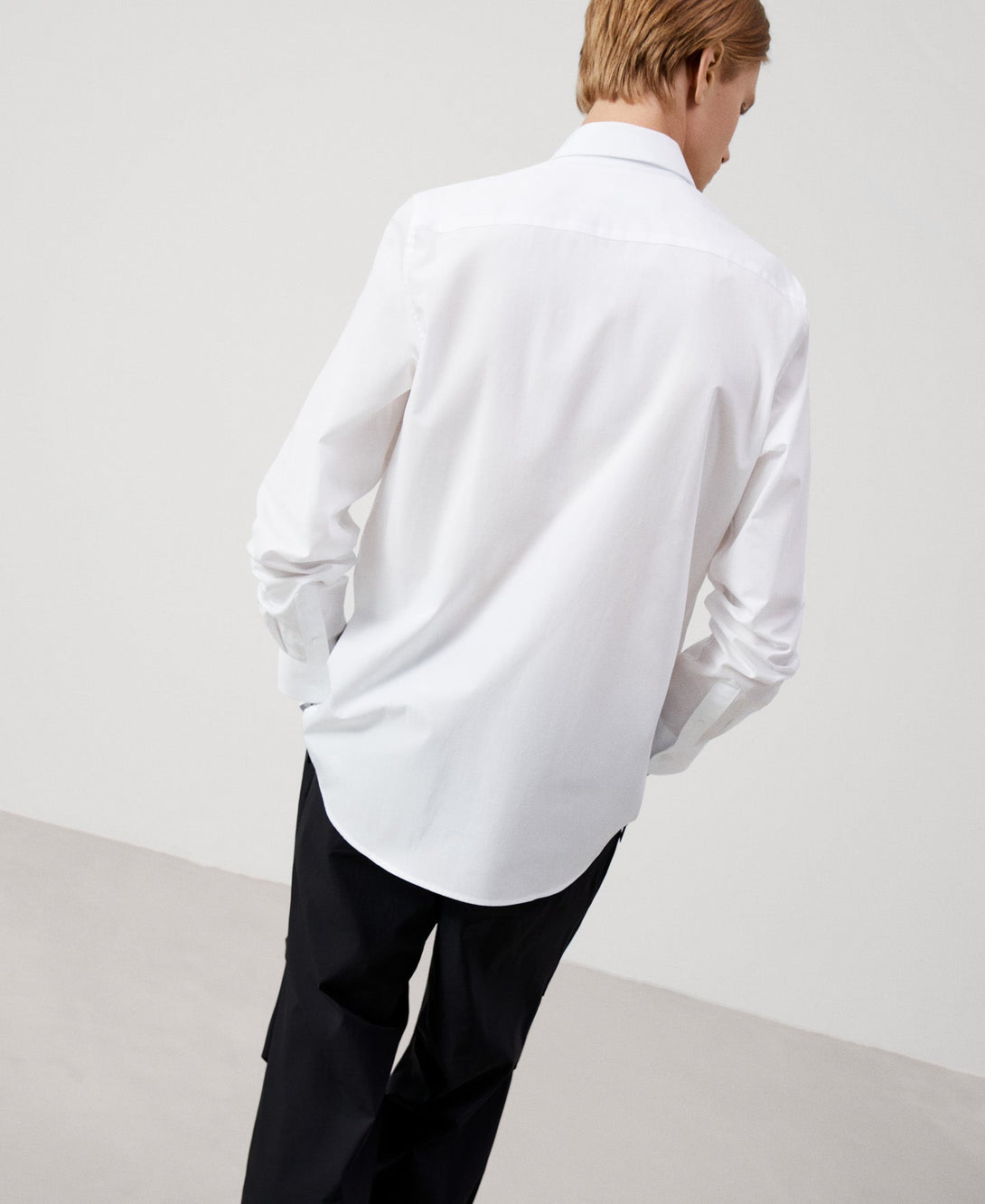 Men Shirt | White Organic Cotton Shirt by Spanish designer Adolfo Dominguez