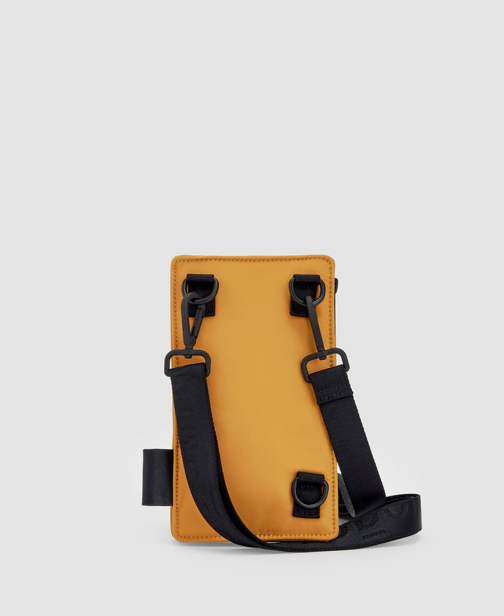 Men Bags | Yellow Turmeric Recycled Polyester Mini Bag by Spanish designer Adolfo Dominguez