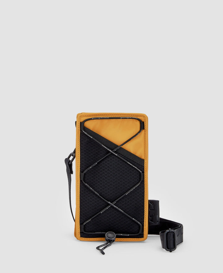 Men Bags | Yellow Turmeric Recycled Polyester Mini Bag by Spanish designer Adolfo Dominguez